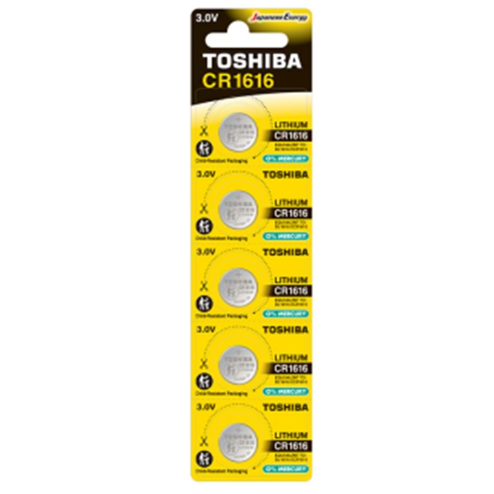 TOSHIBA CR1616 LITHIUM 5Lİ PİL