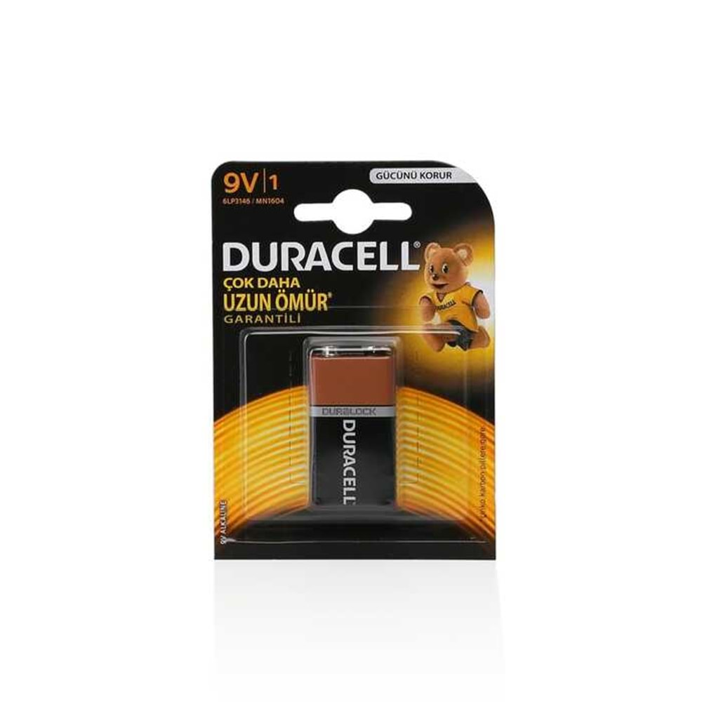 DURACELL 9 VOLT PİL 1'Lİ