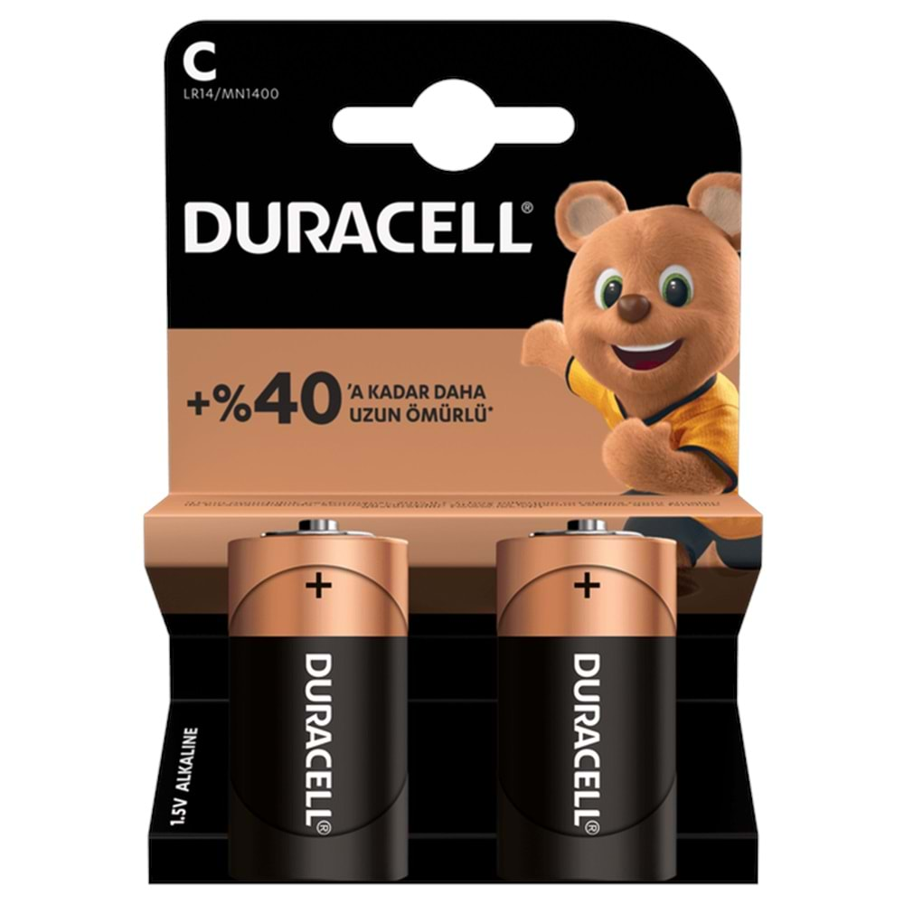 DURACELL C ORTA PİL 2'Lİ