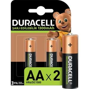 DURACELL 1300 MAH ŞARJLI KALEM PİL 2Lİ