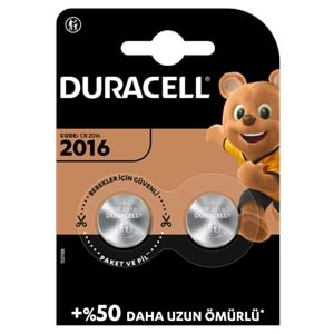 DURACELL CR2016 LITHIUM 3V PİL 2'Lİ