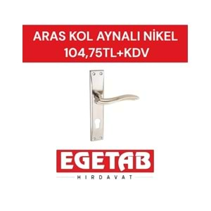 ARAS AYNALI NİKEL KAPI KOLU SETİ