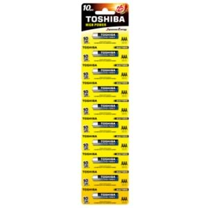 TOSHIBA LR03 KARTELA ALKALİ İNCE PİL 10LU