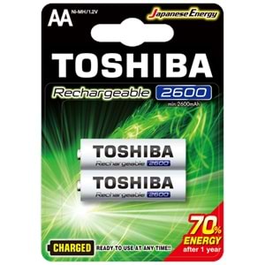 TOSHIBA TNH-6GAE 2600 MAH ŞARJLI KALEM PİL 2Lİ