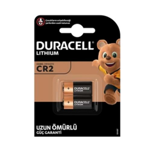 DURACELL CR2 LITHIUM 3V PİL 2'Lİ