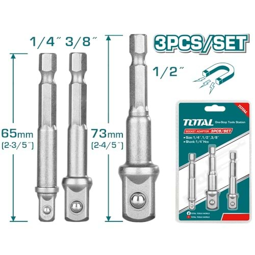 TAC273651 SOKET ADAPTÖRÜ1/4- 3/8- 1/2